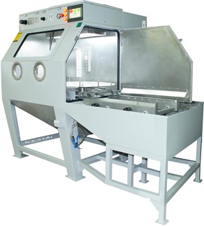 SK 1100 S — interior view of the stainless steel rotary table
